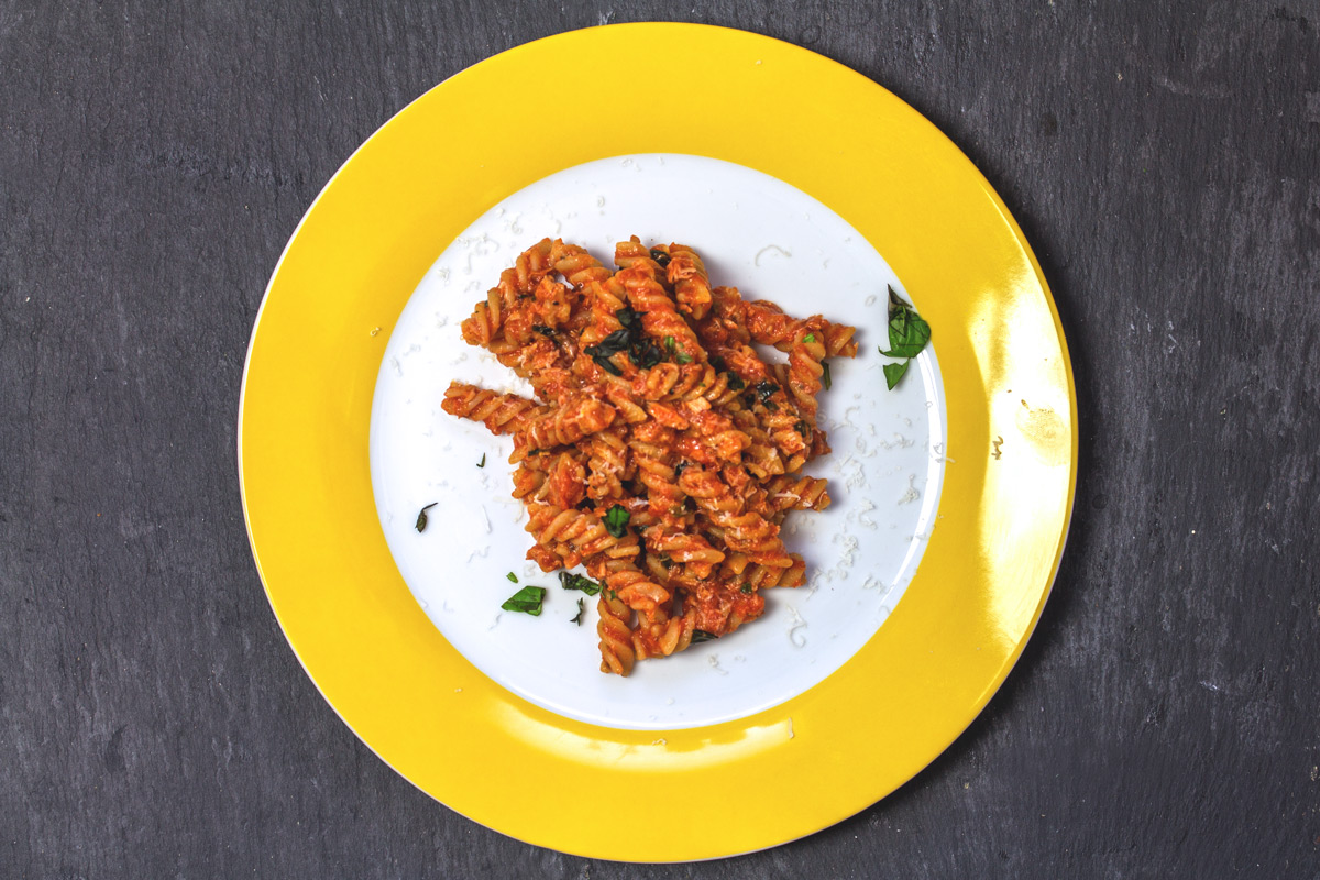 Rezept: Spirellis in Tomaten-Thunfisch-Soße